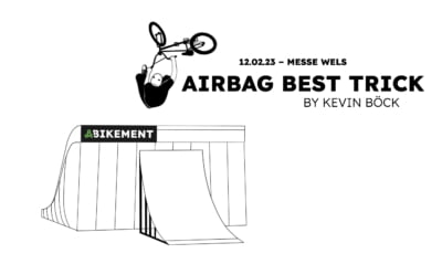 Airback Best Trick Contest by Kevin Böck und Bikement Logo