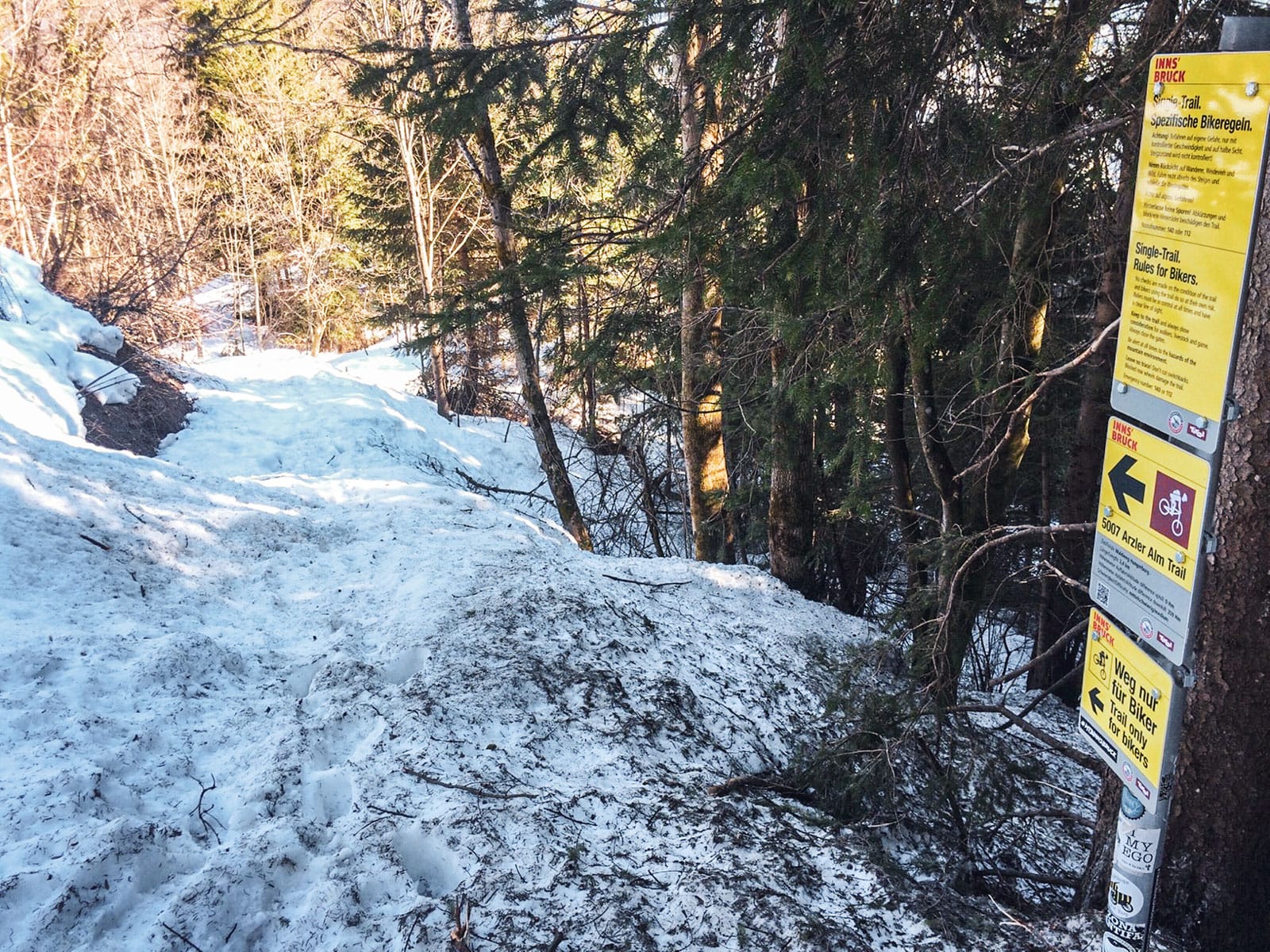 Mountainbike Trails Winter Schnee Österreich